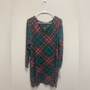 R&K Teal and Red Plaid Garment‎ size 14